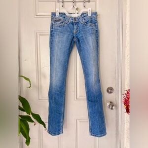 Taverniti So Jeans Denim 28  Women's Sacha Straight Stretch Medium Wash Y2K 2000